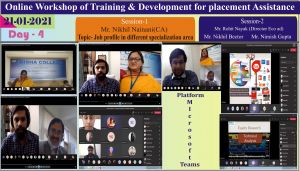 Online Workshop of Training & Development for Placement Assistance Program