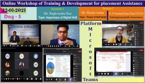 Online Workshop of Training & Development for Placement Assistance Program