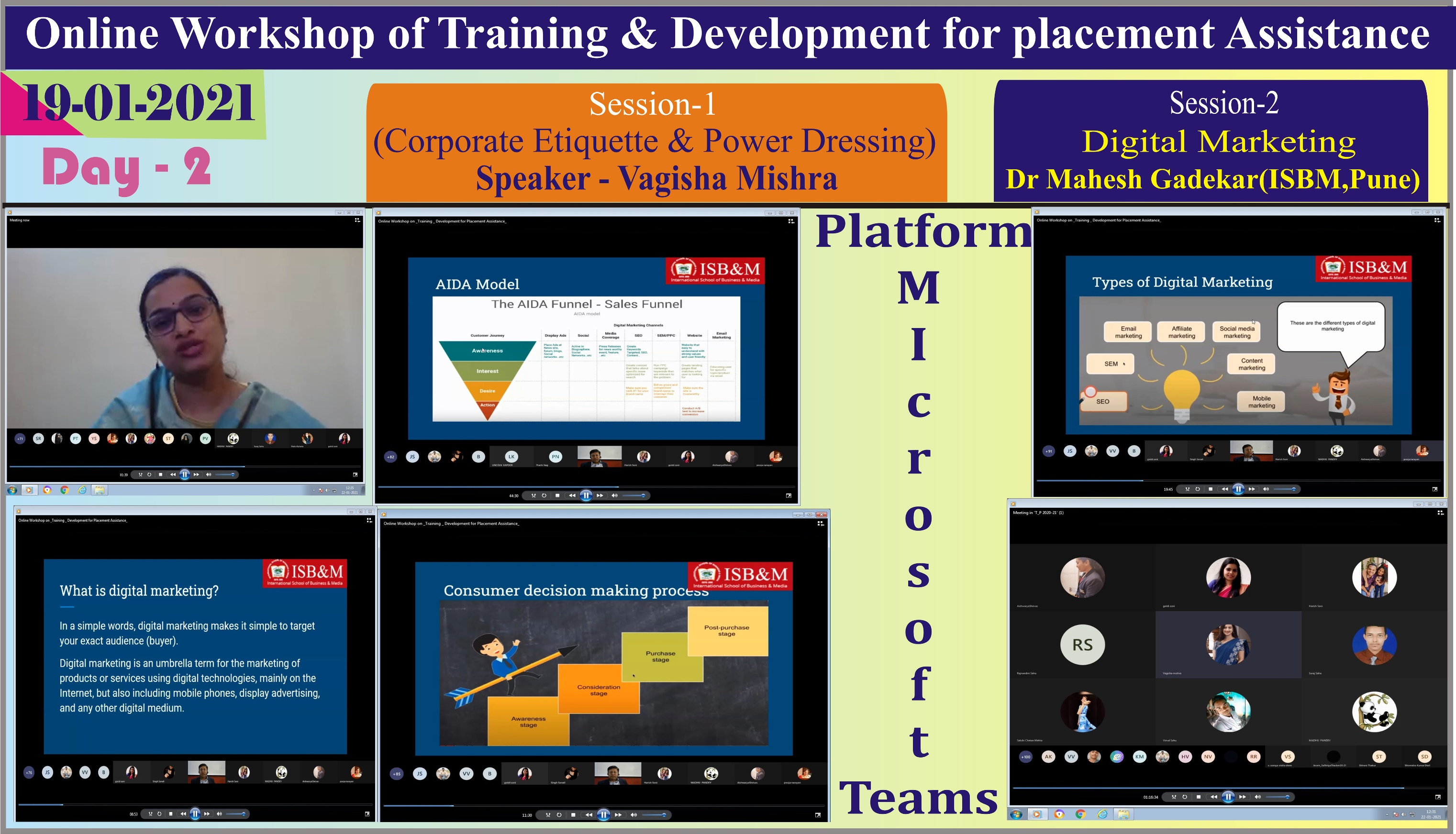 Online Workshop of Training & Development for Placement Assistance Program Day-2