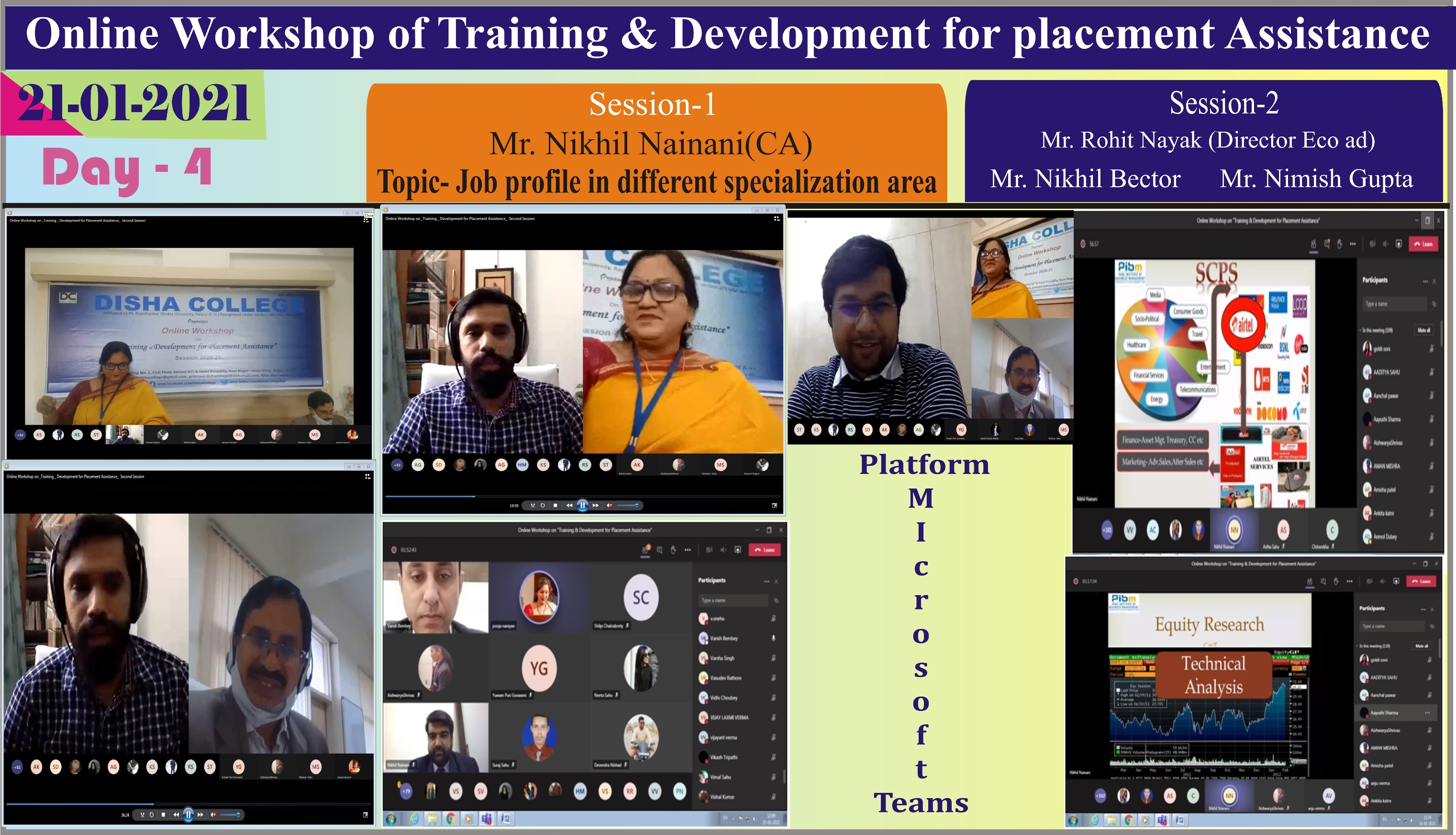 Online Workshop of Training & Development for Placement Assistance Program Day-4