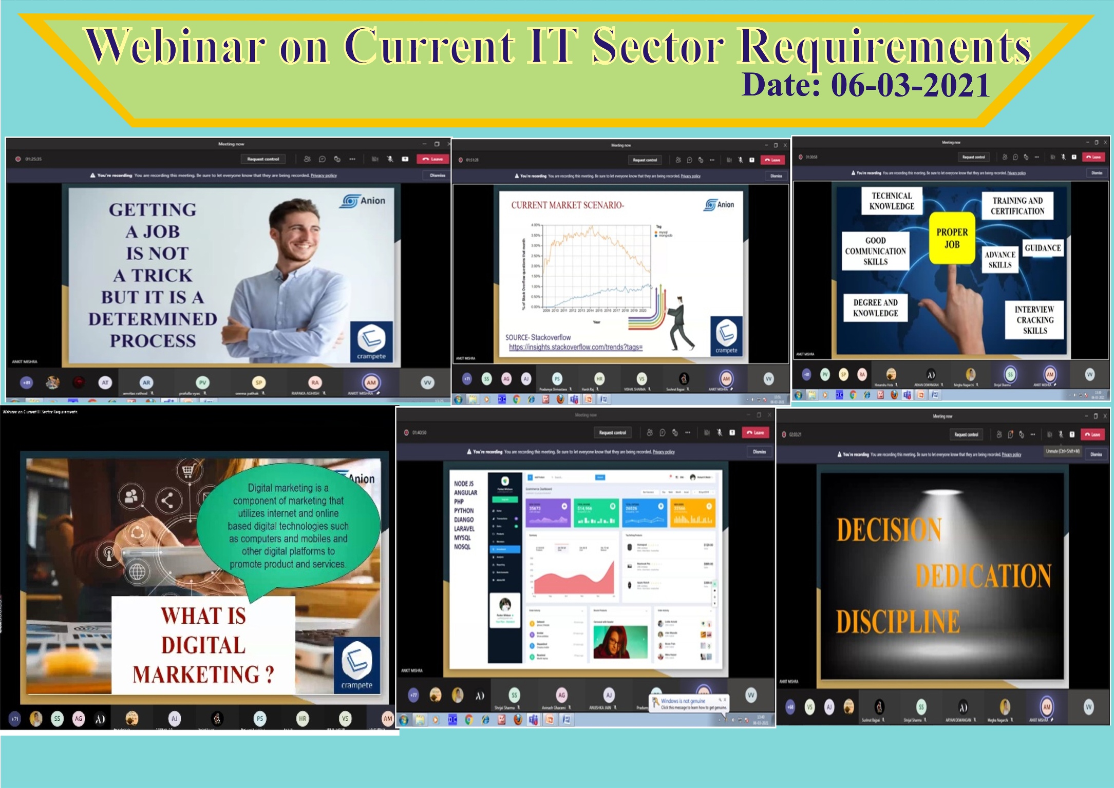Webinar on Current IT Sector Requirements