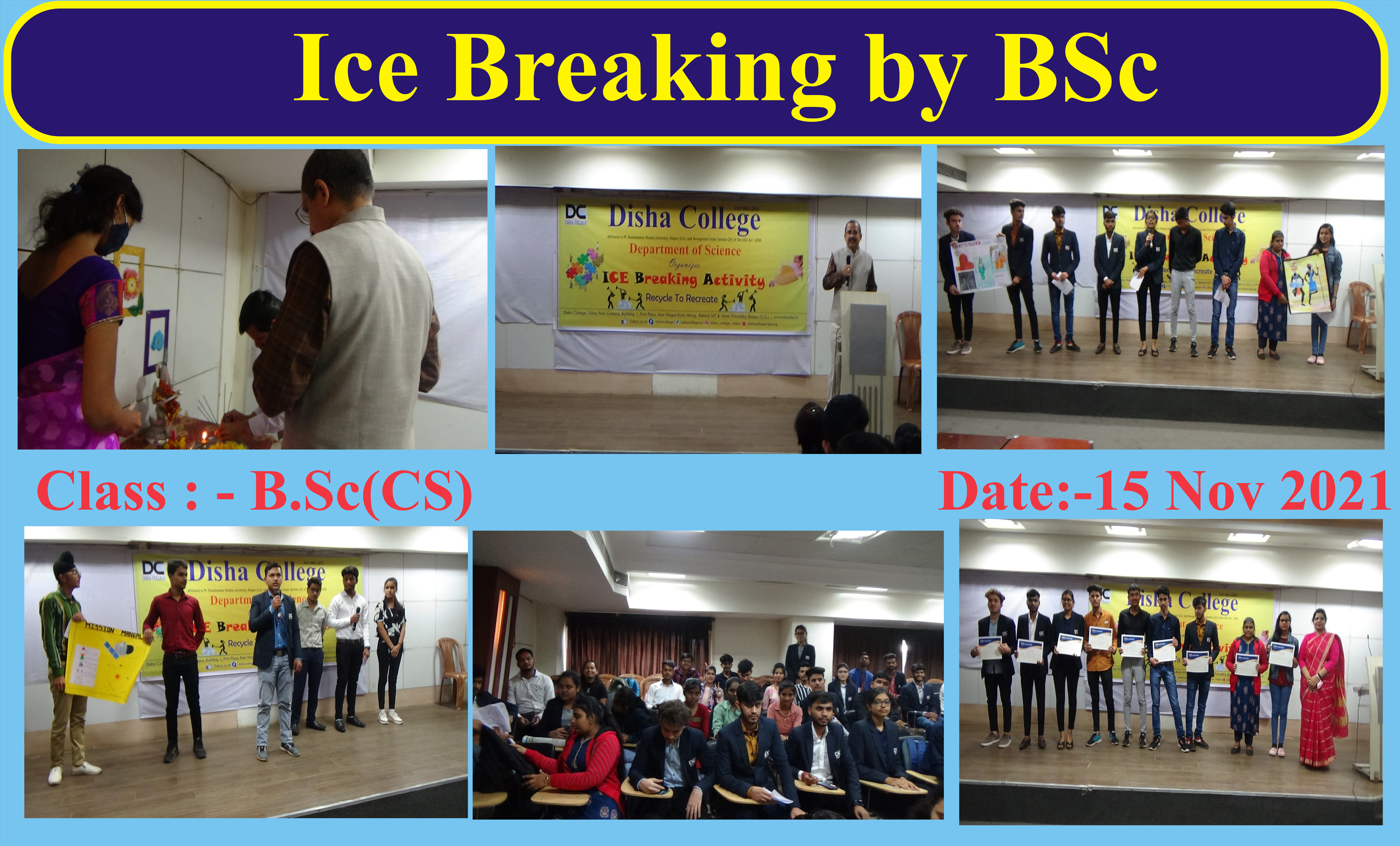 ICE Breaking Activity For B.Sc(CS)-2021