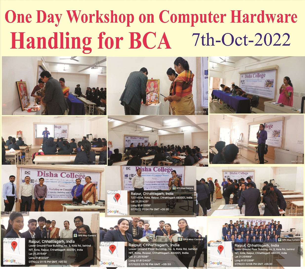 One Day Workshop on Computer Hardware Handling for BCA